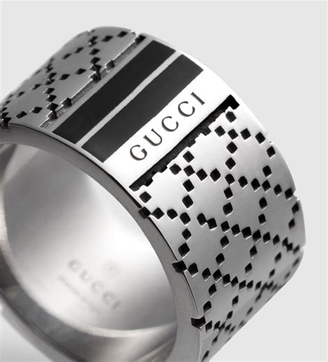 gucci mens silver wedding bands|gucci silver ring for men.